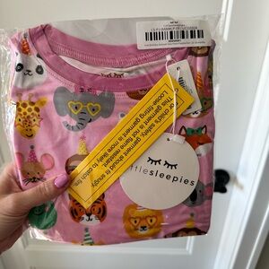 NIB Little Sleepies. 2 piece long sleeve/pants. Birthday Print 2024.